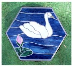 lily pond and swan stone