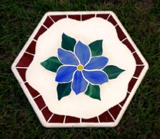 blue clematis stepping stone