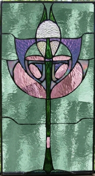 deco 2 stained glass panel