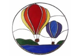 stained glass hot air balloons
