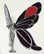 black and red glass wings