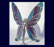 purple and blue butterfly wings