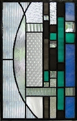 contemporary stained glass panel 21