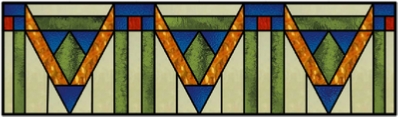 craftsman stained glass transom