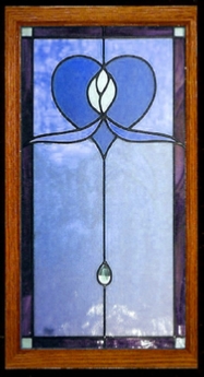 nouveau 13 stained glass cabinet insert