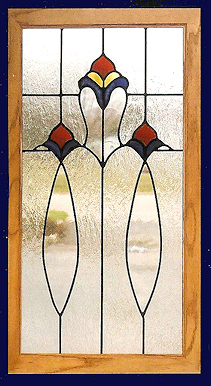 Simple victorian stained glass panel