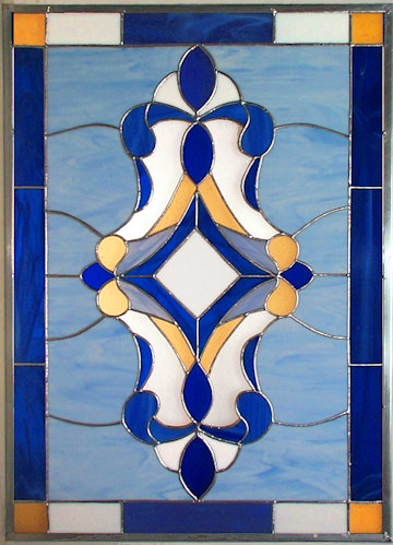 Victorian Blue window panel
