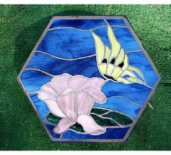 Mosaic butterfly stepping stone