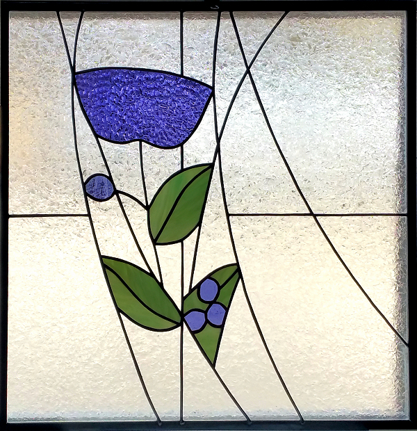 unique flower stained glass window