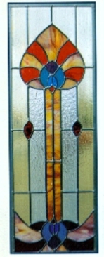 deco 1 stained glass window