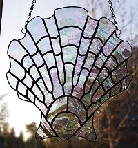 scallop shell hanging panel