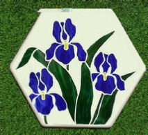 mosaic stepping stone - iris