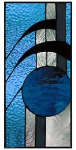 abstract stained glass window panel
