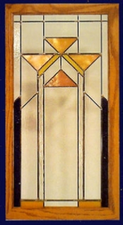 Contemporary style stained glass panel