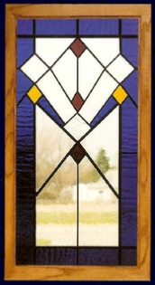 Contemporary art glass panel