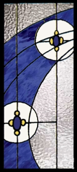 Contemporary stained glass panel 168