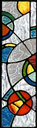 contemporary stained glass window panel 