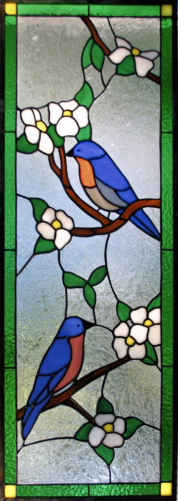 Floral Stained Glass Window Panels