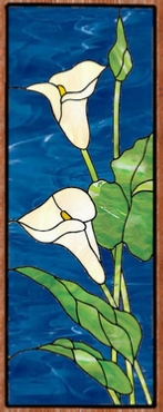 floral calla 31 stained glass panel