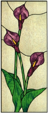 triple calla lilies panel]