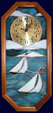 sailboats pendulum clock
