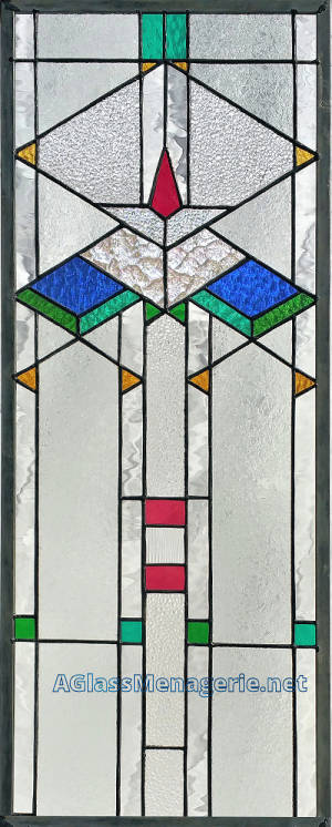 geometric stained glass window