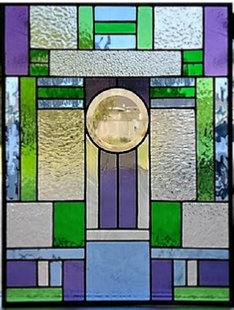 deco 15 stained glass window