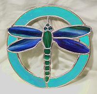dragonfly suncatcher teal ring