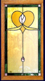 Simple 11 stained glass window