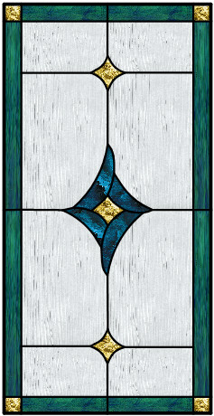 Fully Bespoke Stained Glass Panel Designs - Traditional Front Doors
