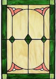 simple stained glass cabinet window