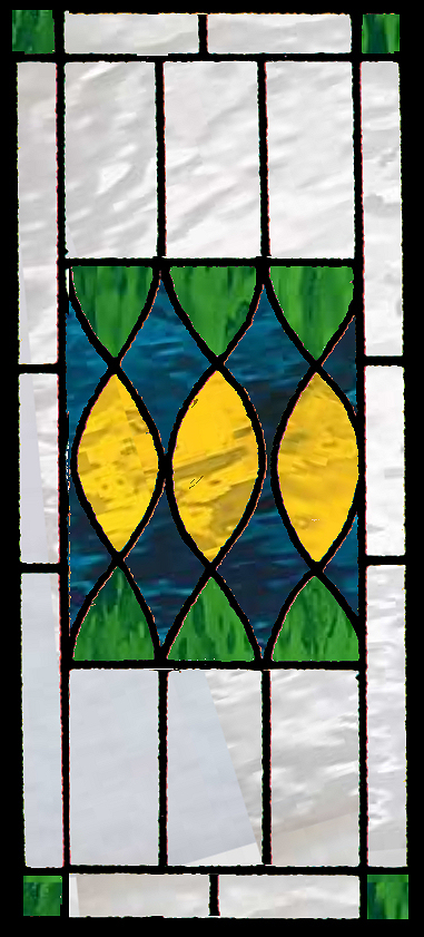 Traditional 7 stained glass panel