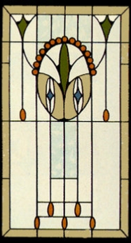 traditional 51 art glass panel