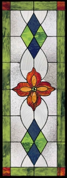 traditional stained glass cabinet insert style 89