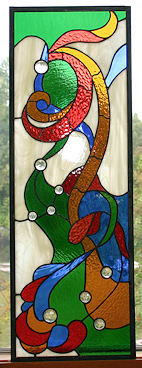 Nouveau 1 stained glass panel'