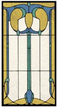traditional 54 stained glass panel