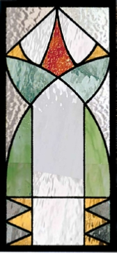 unique 062 art glass panel