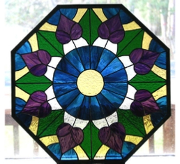 Victorian Octagon stained glass window